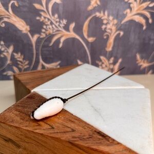 Antique Estate Edwardian seashell and brass Stick Pin